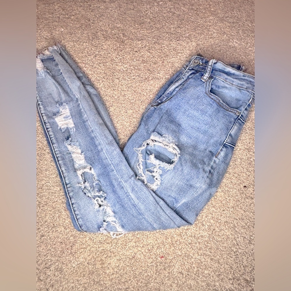 Women’s SONG Curvy High Rise Ripped Skinny Jeans - Picture 2 of 6